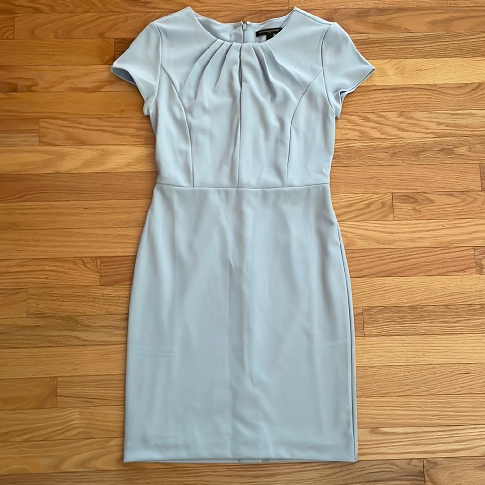 Light blue professional dress from Banana Republic.